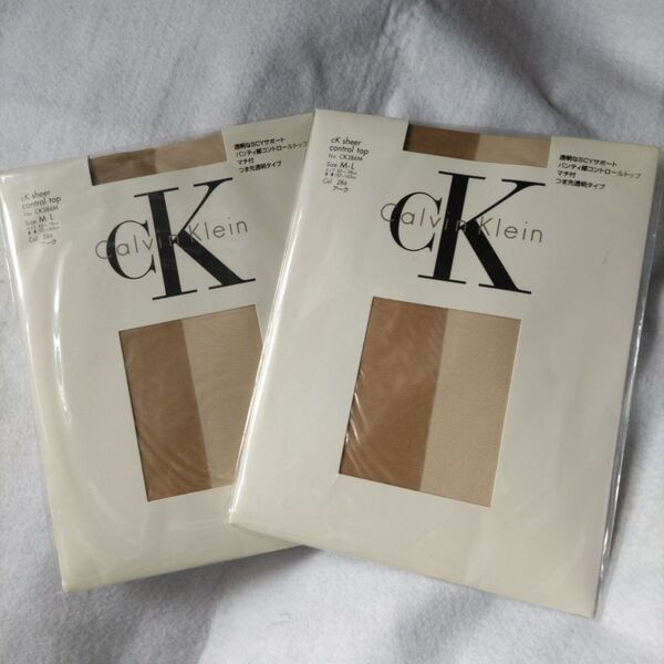 【2個セット】Calvin Klein パンティストッキング ベージュ M-L 未使用