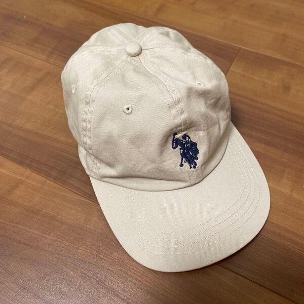 キャップ 帽子 USpolo ポロ ベージュ CAP 刺繍 レディース