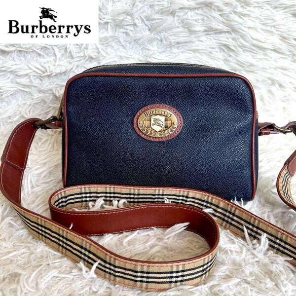 【希少】Burberrys バーバリー ノバチェック ショルダーバッグ シャドーホース ヴィンテージ イングランド製