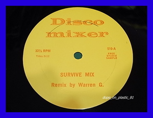 Gloria Gaynor グロリア・ゲイナー / Survive Mix/Disco Mixer/Remix By Warren G./US Original/5点以上で送料無料、10点以上で10%割引/12'