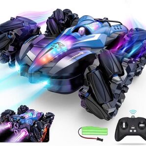 ラジコンカー子供向け 360度回転 両面走行 4WD 四輪駆動 LEDライト