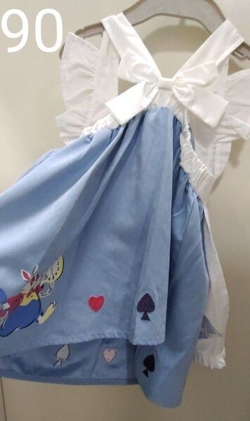 不思議の国のアリス ワンピース エプロン 90cm 白うさぎ コスプレ 仮装 ハロウィン ディズニー