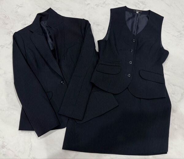 aitoz アイトス スーツ 事務服 ジャケット ベスト スカート 3点セット