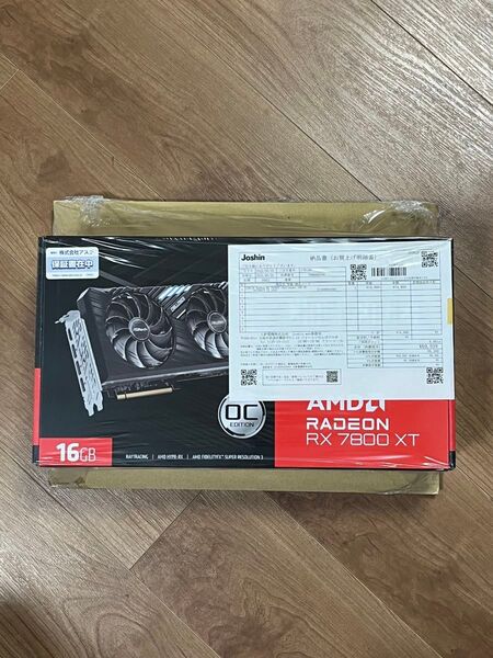 本日配達されました。ASRock Radeon RX 7800XT 16GB 新品未開封 送料無料