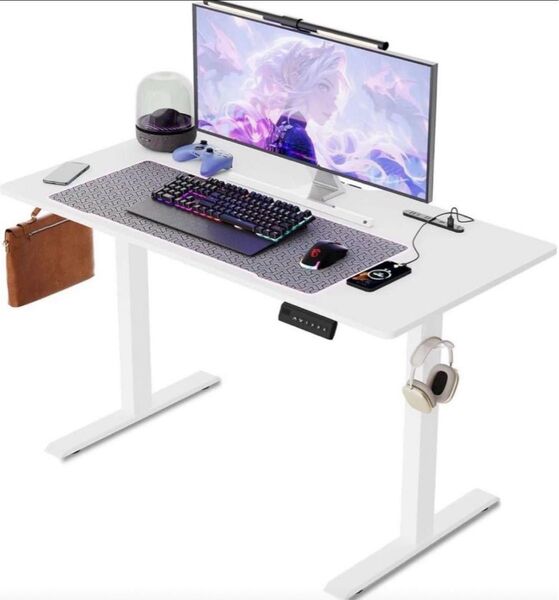 ゲーミングデスク パソコンデスク PC机 幅120 奥行60 昇降 コンセント4口 電動昇降デスク メモリー機能