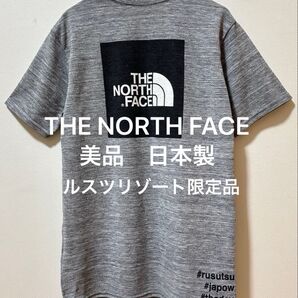 日本製 美品 THE NORTH FACE ノースフェイス ビッグブランドロゴTシャツ ルスツリゾート限定品