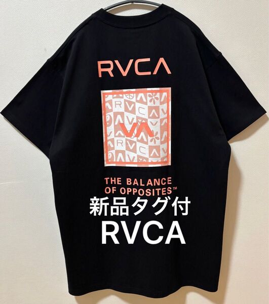 新品タグ付 RVCA ルーカ 両面ブランドロゴ ヘビーウェイトTシャツ オーバーサイズ ビッグシルエット