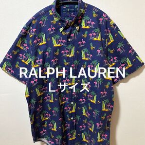 RALPH LAUREN ラルフローレン アロハシャツ 総柄シャツ フラミンゴ柄 ボタンダウンシャツ クラシックフィットボディ