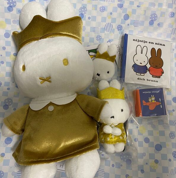 miffy 70周年 王冠 Gold&Blackぬいぐるみ チャーム マスコット キーホルダー ミッフィースタイル ノベルティ