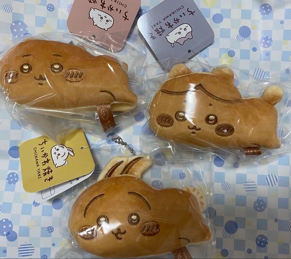 ちいかわ ちいかわ焼き マスコット ハチワレ ちいかわ うさぎ 3個セット デザイン紙袋付き