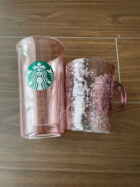 スターバックスSAKURA2025ダブルウォール耐熱グラスペールピンク355ml ピンクグラデーション355ml