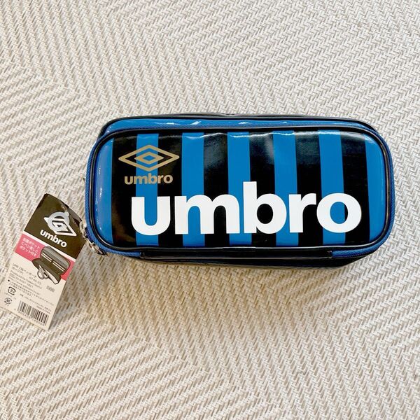 未使用 umbro ペンケース ポーチ 筆箱 ブラック ブルー