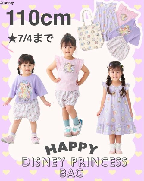 しまむら ディズニープリンセス ハッピーバッグ 5点セット 新品未開封 110