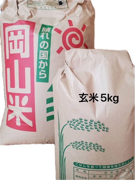 お米 にこまる 玄米 5kg 岡山県産 令和6年度 精米はご遠慮下さい