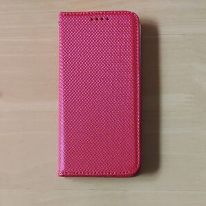 スマホケース 手帳型 レッド