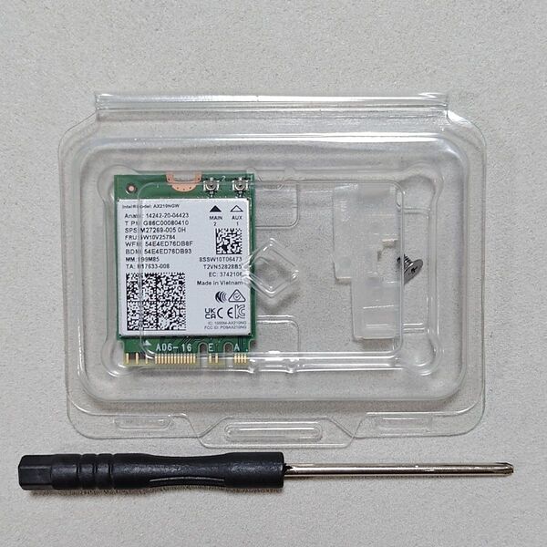 新品未使用☆Intel AX210NGW Wi-Fi 6E Bluetooth 5.3 M.2 無線LANカード 802.11ax