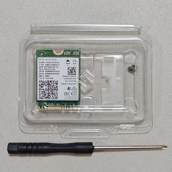 新品未使用☆Intel AX210NGW Wi-Fi 6E Bluetooth 5.3 M.2 無線LANカード 802.11ax