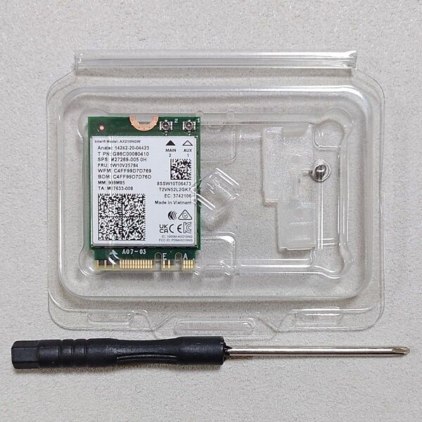新品未使用☆Intel AX210NGW Wi-Fi 6E Bluetooth 5.3 M.2 無線LANカード 802.11ax