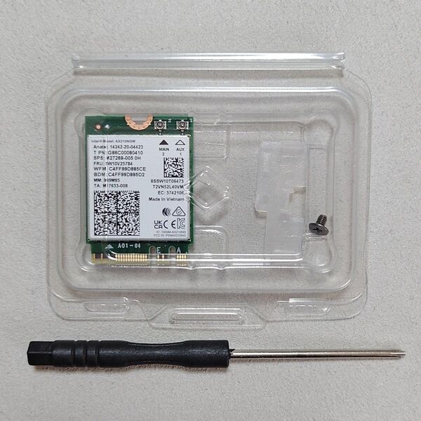 新品未使用☆Intel AX210NGW Wi-Fi 6E Bluetooth 5.3 M.2 無線LANカード 802.11ax