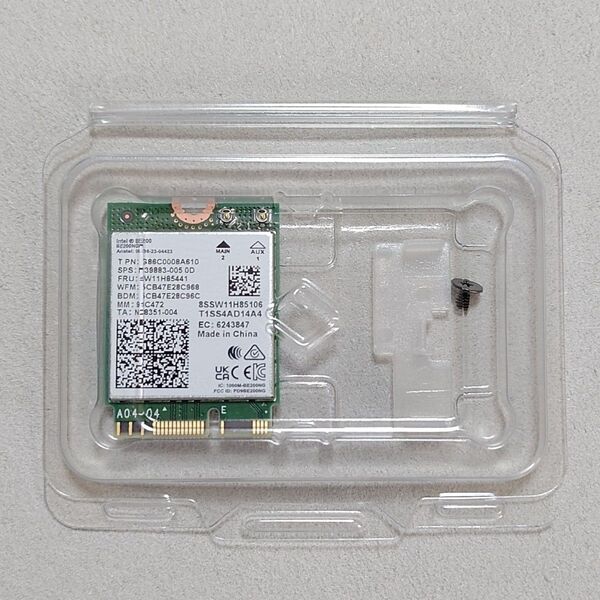 新品未使用☆Intel BE200 Wi-Fi 7 Bluetooth 5.4 M.2 2230 無線LANカード