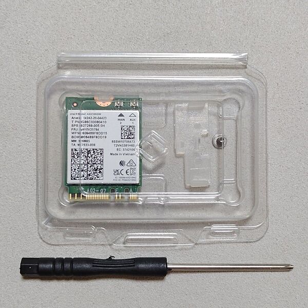 新品未使用☆Intel AX210NGW Wi-Fi 6E Bluetooth 5.3 M.2 無線LANカード 802.11ax