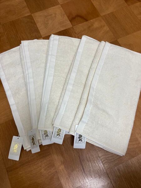 新品 未使用 テネリータ オーガニックコットン フェイスタオル 5枚 生成り