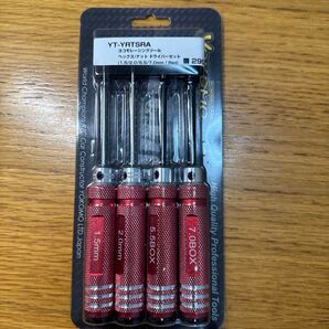 YT-YRTSRA レーシングツール ヘックス/ナット ドライバーセット(1.5/2.0/5.5/7.0mm) (レッド)