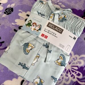 mofusand レーヨンリラコ ユニクロ コラボ サメにゃん モフサンド ブルー ルームウェア UNIQLO Mサイズ