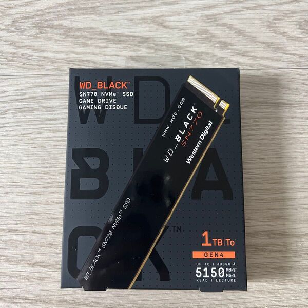 ウエスタンデジタル 内蔵SSD 1TB WD Black SN770 ゲーム向け PCIe Gen4 M.2-22