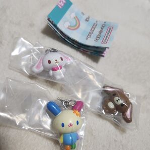 サンリオ めじるしアクセサリー2 ウサハナ しろうさ くろうさ