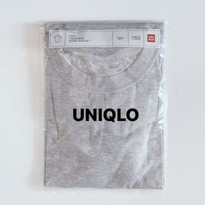 ユニクロ クルーネックTシャツ キッズ 150 グレー 未使用