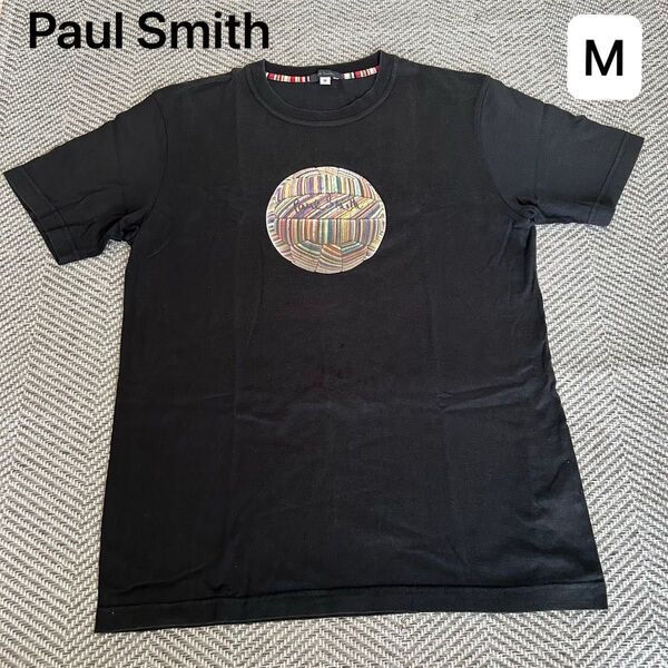 難あり ポールスミス Tシャツ 黒 半袖 Mサイズ ブラック Paul Smith