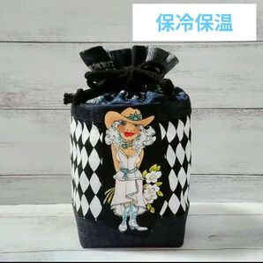 73 保冷保温 スープジャーポーチ マルチポーチ * ロラライハリス * ハンドメイド