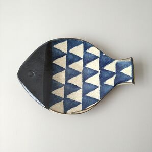 新品 日本製 美濃焼 路山窯 おさかな プレート 小皿 インテリア にも