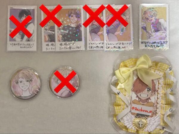 桜蘭高校ホスト部 コラボレーションカフェ チェキ風カード 缶バッジ バラ売り可