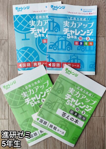 「応用力完成!実力アップチャレンジ 5年生 」 挑戦コース1年間分(4~3月版) 答え本あり 進研ゼミ ベネッセ