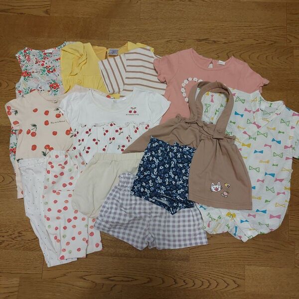ベビー服 まとめ売り 80サイズ 女の子 夏服 13点 半袖 ショートパンツ ワンピース