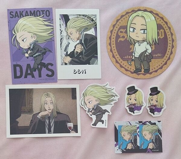 SAKAMOTO DAYS サカモトデイズ 神々廻 ポラショット AmoCafe 特典 コースター 場面写カード ステッカー