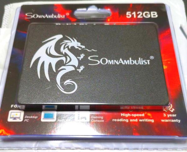 SSD 512GB SOMNAmbulist H650 (黒)SATA2.5インチ新品未使用