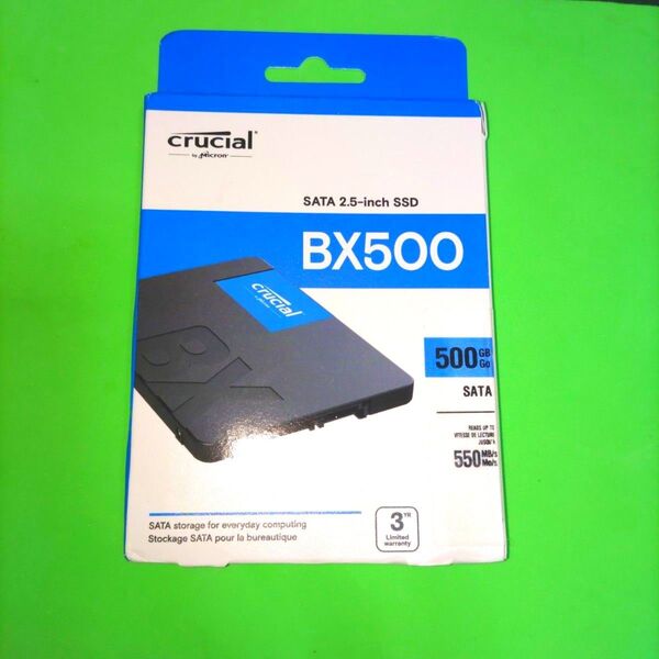 500GB SSD Crucial BX500 CT500BX500SSD1 新パッケージ版新品未開封