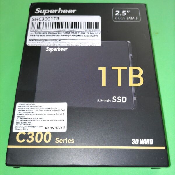 SSD 1TB Superheer パッケージ品 SATA 2.5インチ 新品未使用