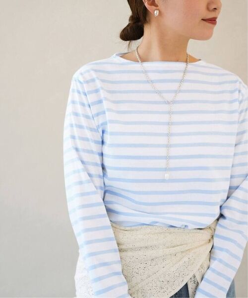 IENA【イエナ】☆SAINT JAMES/セントジェームス 別注 MORLAIX/モーレ ボーダー 新品サックスブルー 3