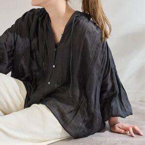 FRAMeWORK【フレームワーク】☆ギャザーブラウス 新品ブラック