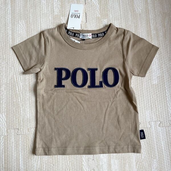 新品 POLO baby 半袖Tシャツ Tシャツ 半袖 ベージュ ロゴTシャツ 綿素材 コットンT 100 キッズ