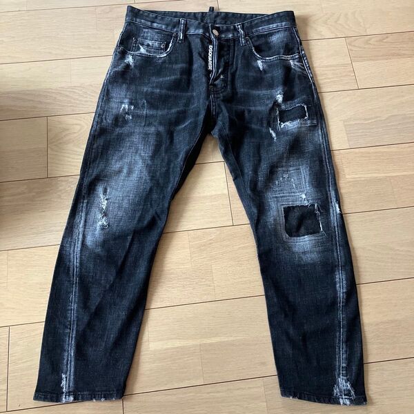 美品 イタリア製 DSQUARED2 ダメージ加工 デニム パンツ レディース 40