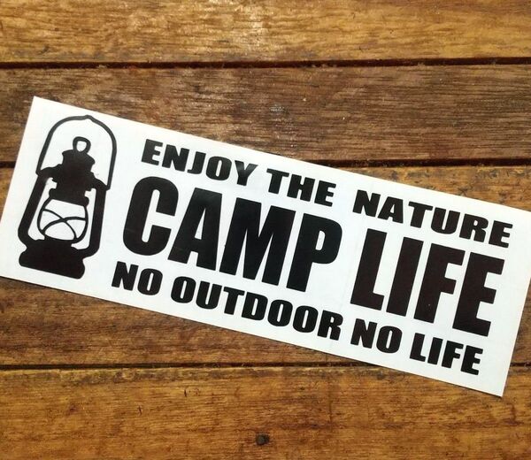 カッティングステッカー CAMP LIFE アウトドア