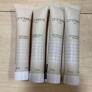 【omnisens】オムニサンス アメニティ シャンプー、コンディショナー、ボディソープ、ボディローション 各30mL