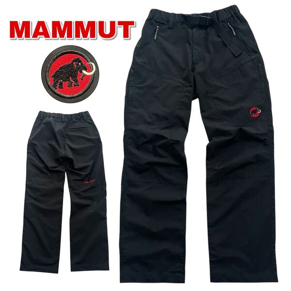 マムート トラヴァース パンツ ブラック 黒 アウトドア ナイロン M 刺繍 MAMMUT メンズ ボトムス 登山 キャンプ ロゴ