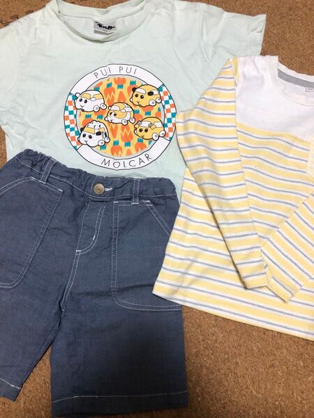 キッズ120 Tシャツ、半ズボン、長袖