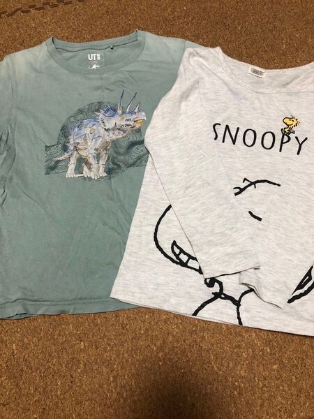 UT 恐竜 スヌーピー Tシャツ 2枚セット 130